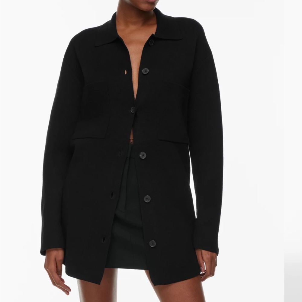 Babaton black button up sweater/Shacket